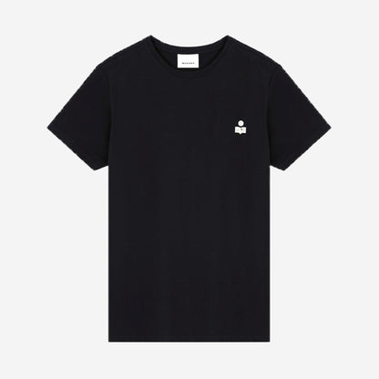Isabel Marant Tshirt Zafferh Noir, à plat, logo Marant écru sur la poitrine