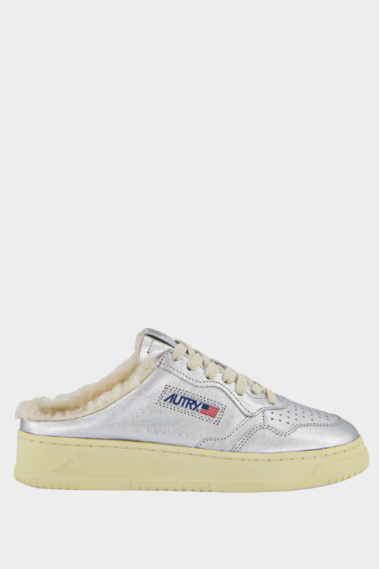 Autry Mule Fourrure/Argent LR01